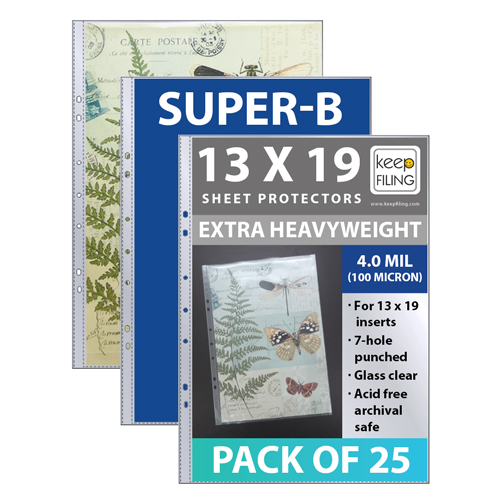 Keepfiling 13x19 Sheet Protectors Super-B Size