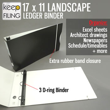 17 x 11Landscape Ledger 3 Ring Binder