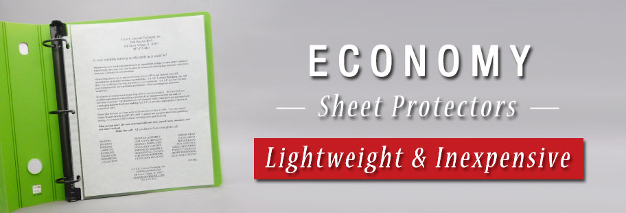Cheap economy sheet protectors from Keepfiling