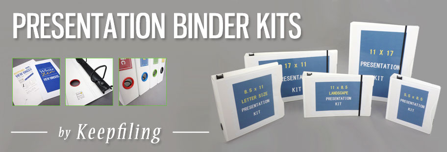 White ZEN Presentation Binders from Keepfiling- Combo Kits
