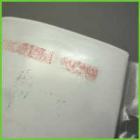 PVC sheet protectors damaged
