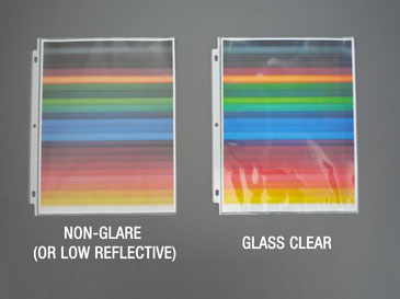 Sheet Protectors - Non-Glare vs. Glass Clear - Color Photos