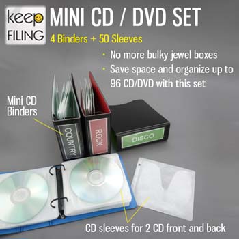 Keepfiling Mini CD Binder Set