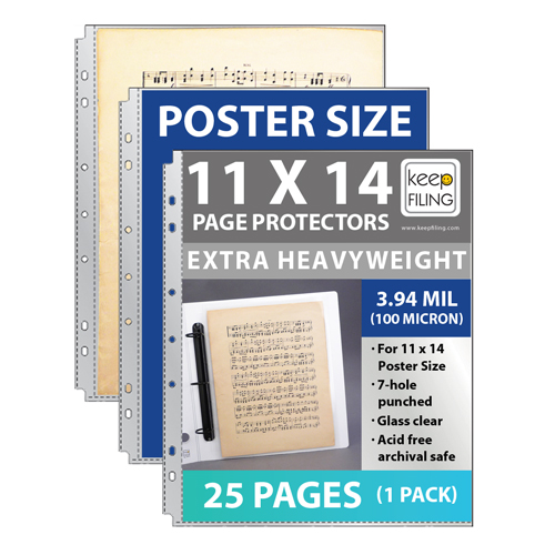Keepfiling 11 x 14 Scrapbook Page Protectors for Posters