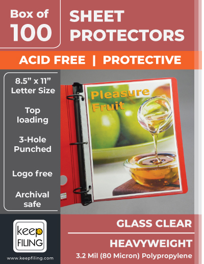Keepfiling Heavyweight Clear Sheet Protectors for Letter Size