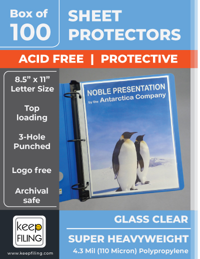 Business Source Clear Heavyweight Sheet Protectors, 3 Ring, 100/Box, #MBBCHSP100