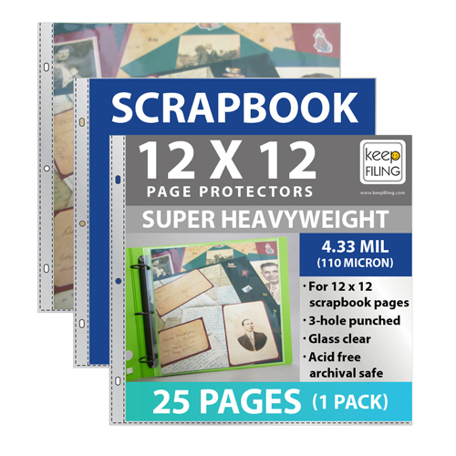 Keepfiling scrapbook sheet protectors 12x12 bulk