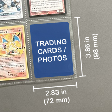 4 Pocket Page Protector for Trading Cards and Photos