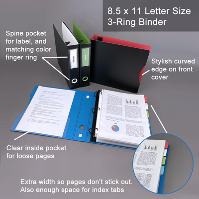 Keepfiling Extra Wide 1.5 inch 3 ring binder