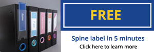 Keepfiling 14 x 17 Binder Free Spine Labels