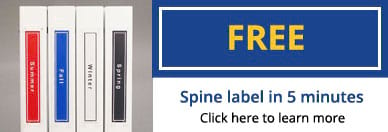 Keepfiling 14 x 8.5 Binder Free Spine Labels