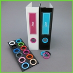 Matching Color rings for binder spine labels 