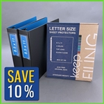 Keepfiling 3-Ring Letter Size Binder Combo